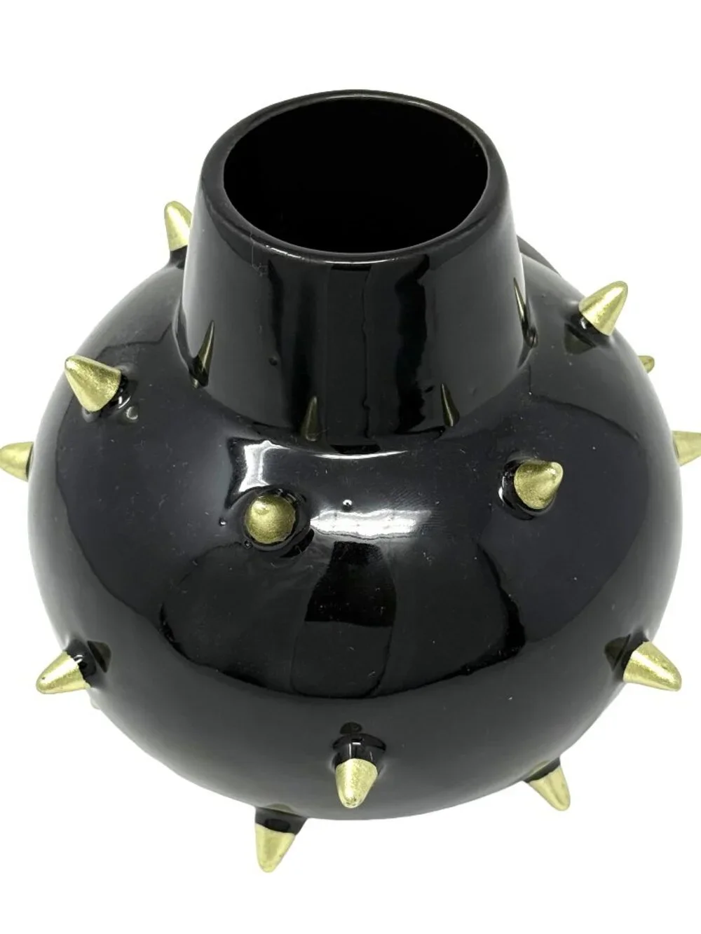 Target Bullseye's Playground Halloween Black Gold Spiked Ceramic Novelty Vase